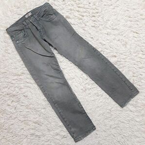 『iiMK』 ミッシェルクラン (36) カラーステッチデニムパンツ 微ダメージ