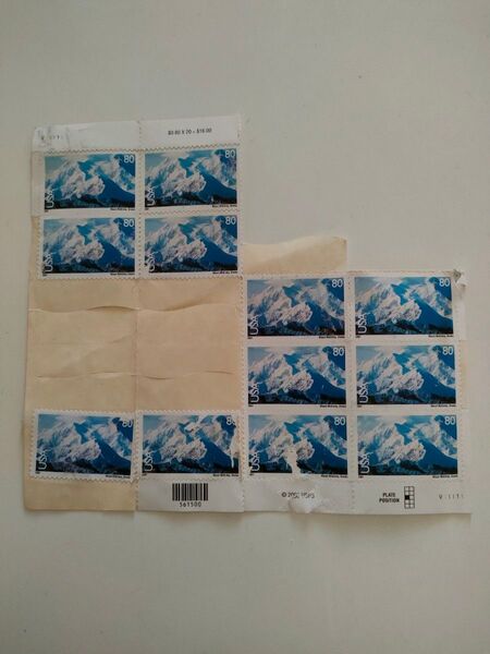 外国切手 アメリカ 航空切手 マッキンレー山