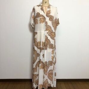 ペイズリー柄 ロングワンピース リゾートワンピース