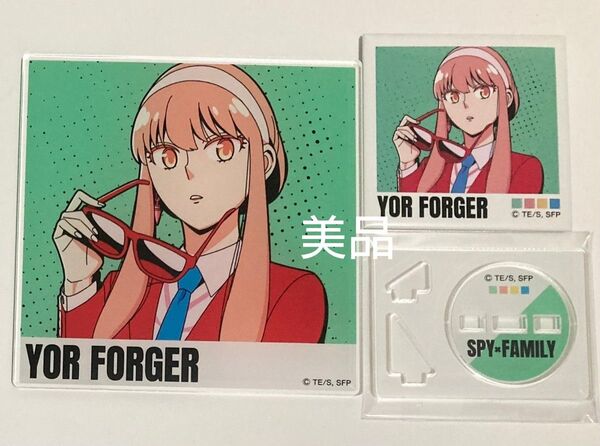 ヨル・フォージャー 2点セット★ジャンプフェスタ2025 SPY×FAMILY スクエアアクリルスタンド スクエア缶バッジ