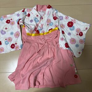ベビー袴ロンパース 80 ピンク