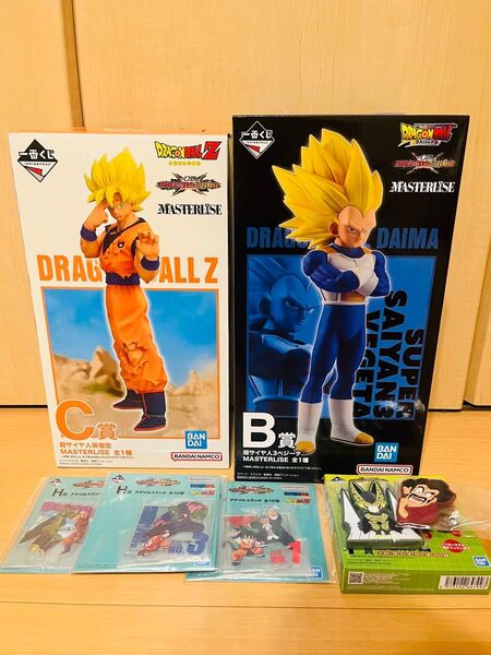 ドラゴンボール 一番くじ 超サイヤ人孫悟空 C賞 超サイヤ人3 ベジータ B賞 MASTERLISE フィギュア
