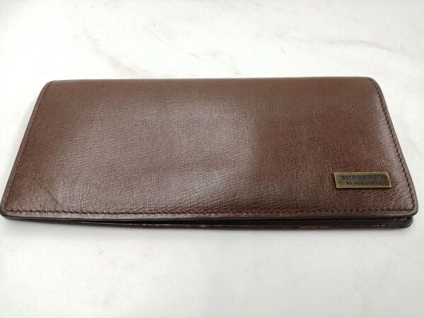 【中古・美品】BURBERRY BLACK LABEL 長財布 ブラウン 本革製