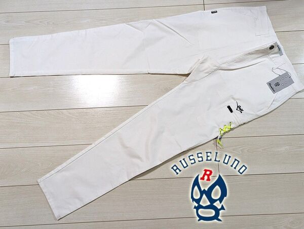 RUSSELUNO ラッセルノ ルチャ ゴルフパンツ メンズ 5 L ホワイト 白 定価15,400円 スラックス GOLF