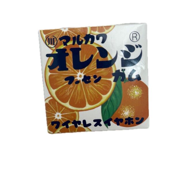 オレンジ フーセンガム ワイヤレスイヤホン