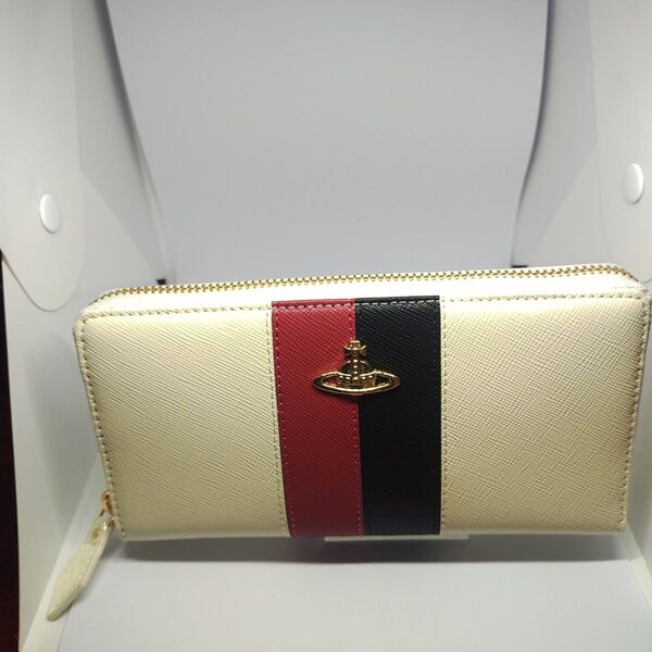 353白ヴィヴィアンウエストウッド Vivienne Westwood 長財布 新品未使用アウトレット ラウンドファスナー
