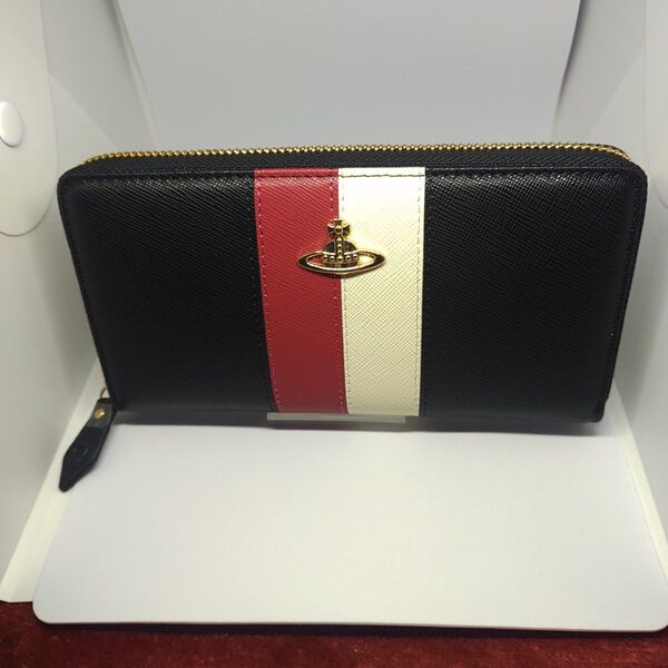 353黒ヴィヴィアンウエストウッド Vivienne Westwood 長財布 新品未使用アウトレット ラウンドファスナー