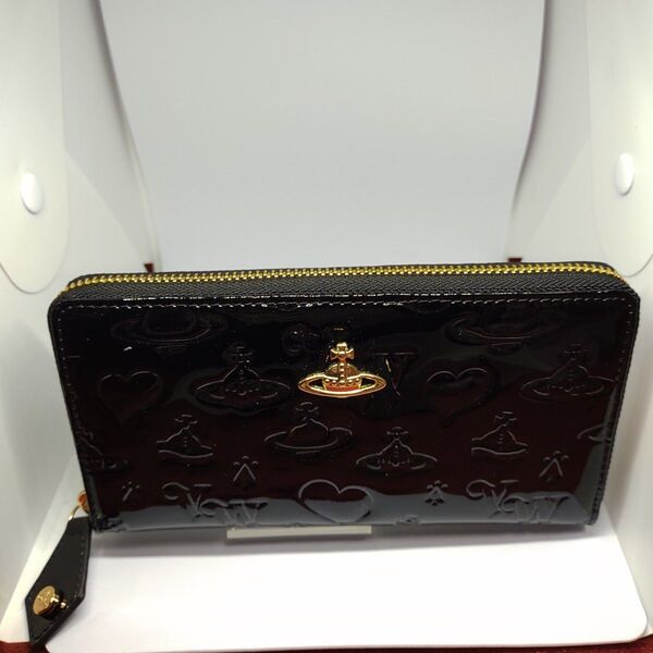310黒エメナルヴィヴィアンウエストウッド Vivienne Westwood 長財布 新品未使用アウトレット ラウンドファスナー