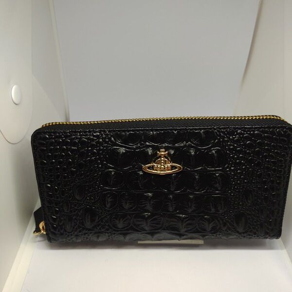 361黒クロコダイル柄ヴィヴィアンウエストウッド Vivienne Westwood 長財布 新品未使用アウトレット