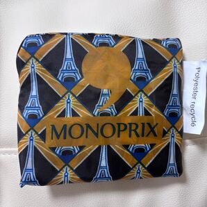 新品 フランススーパーマーケットモノプリ MONOPRIX エコバッグ エッフェル塔 トートバッグ エコバックパリ旅行サブバッグ
