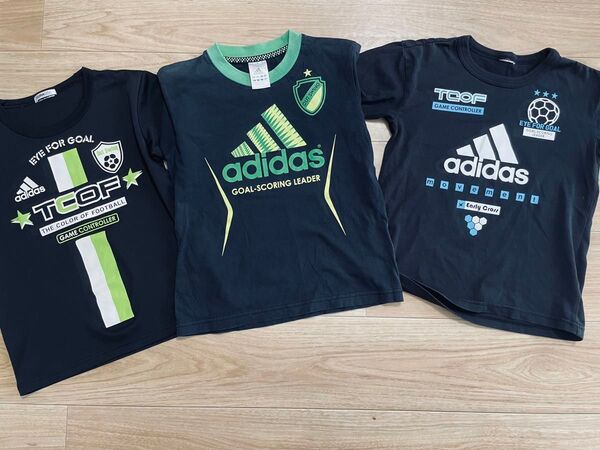 アディダス adidas tシャツ 3枚セット サッカー 130