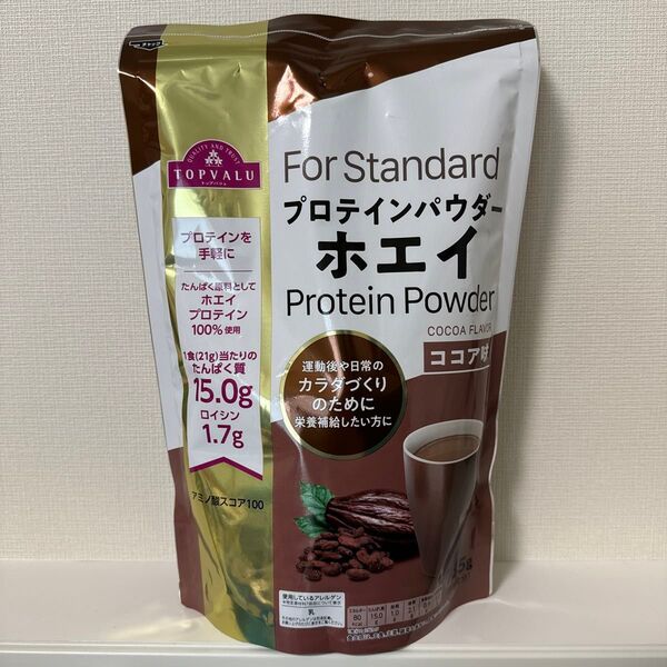 イオン トップバリュ プロテインパウダー ホエイ 735g ココア味