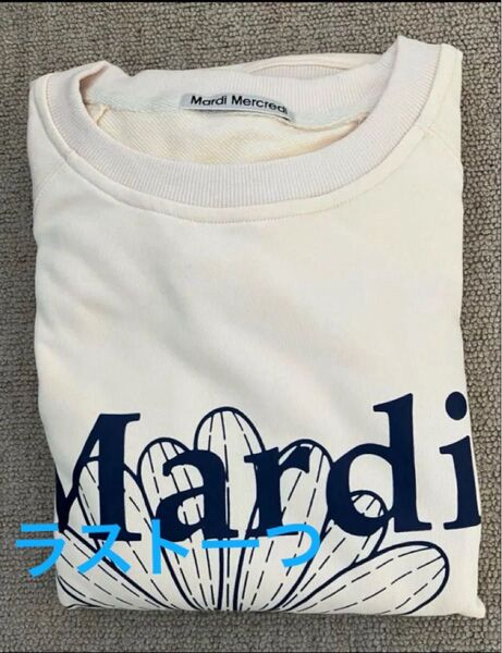 Mardi Mercredi マルディメクルディ 刺繍 スウェット トレーナークリームイエロー