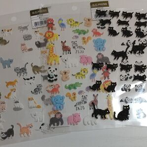 【中古】ジーシープレス もふもふ ふわふわ 動物 アニマル シール シートシール まとめ売り