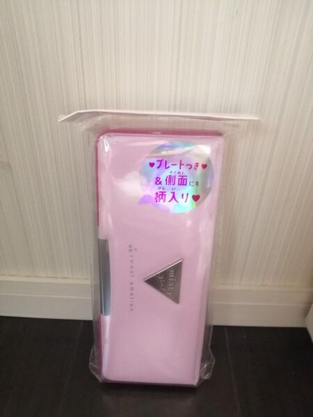 値下不可【新品】スイートエモーション ソフトペンケース 筆箱 軽量 中側柄入り ピンク