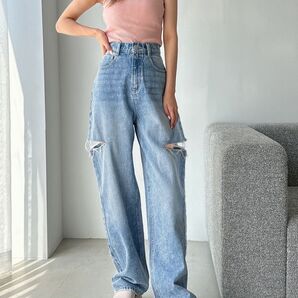 ダメージジーンズ ブルー系 Mサイズ相当