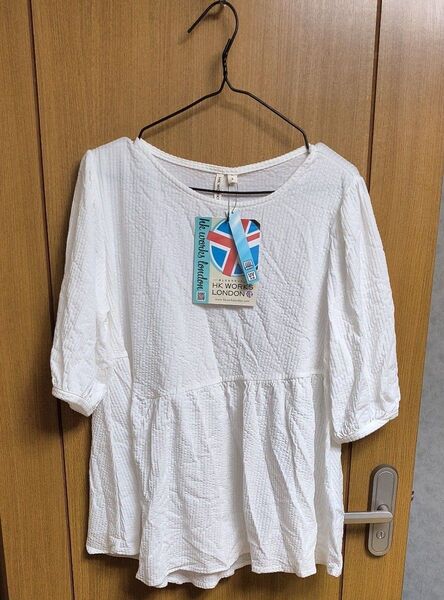 《HK WORKS LONDON》 接触冷感のUV機能のペプラムチュニック (タグ付き)
