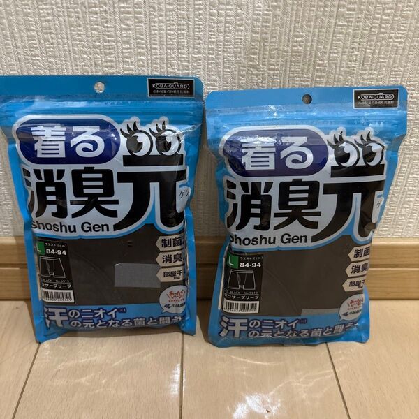 新品未使用 着る消臭元 ボクサーブリーフ Lサイズ 2枚セット ブラック 小林製薬 制菌 消臭 部屋干し メンズ