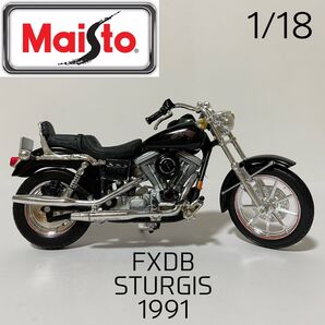 マイスト ハーレーダビッドソン 1991 FXDB スタージス 1/18 黒
