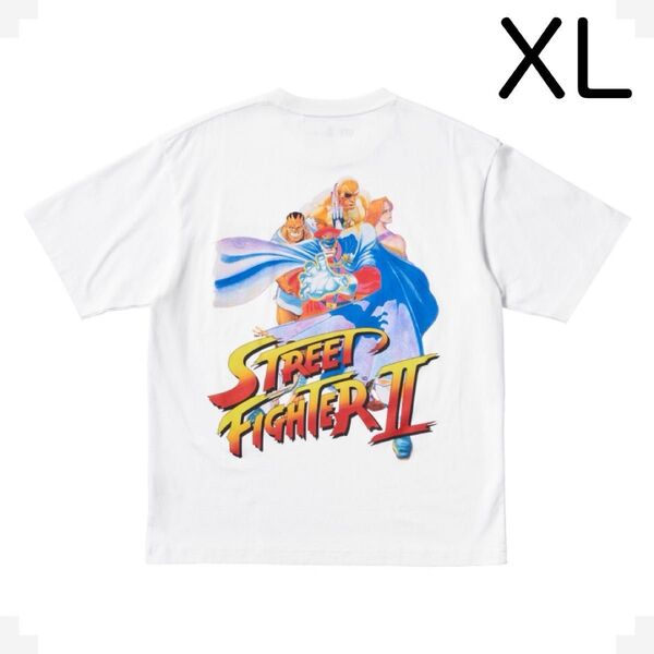 新品 未使用 カプコン 40th UT ユニクロ コラボ ストリートファイター II Tシャツ 白 ホワイト XL LL