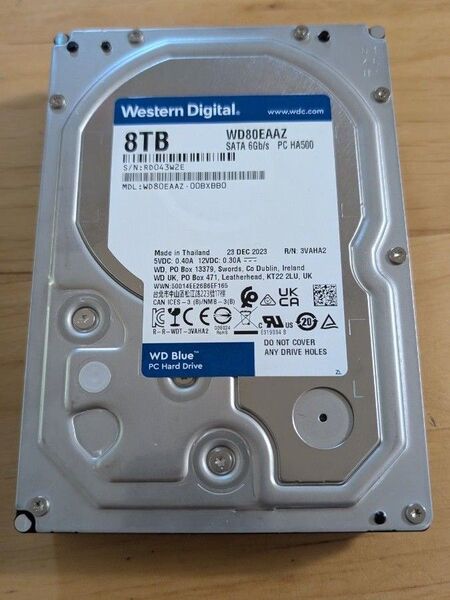 Western Digital WD80EAAZ 8TB HDD Blue①