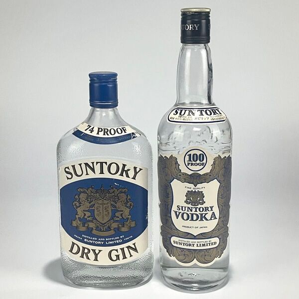 SUNTORY VODKA 100PROOF/SUNTORY DRY GIN スピリッツ サントリー ドライ ジン「2本」