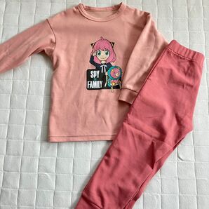 UNIQLOキッズ SPY×FAMILY パジャマ上下セット スウェット ピンク エアリズム