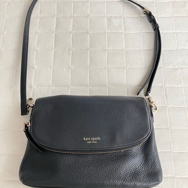 ケイトスペードニューヨーク ショルダーバッグ 黒 ブラック レザー kate spade