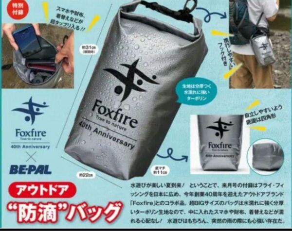 BE-PAL ビーパル 【付録】 Foxfire アウトドア“防滴”バッグ