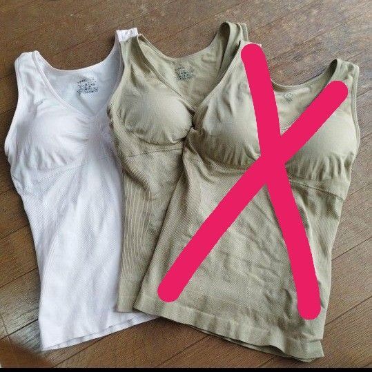 by genie LLサイズ2枚セット数回着用美品ジニエタンクトップワイヤレス タンクトップ