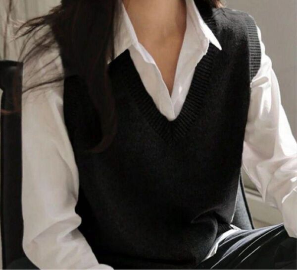 【新品未使用】制服 コスプレ ベスト ブラック Mサイズ