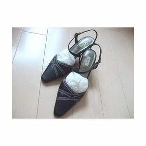 Питти Питти, дамы, накачивает сандалии черные 22,5㎝ee ★ Сделано в Японии