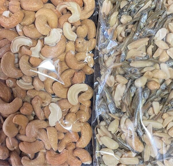 深煎りカシュナッツ無塩 味付き魚入りピーナッツアーモンド