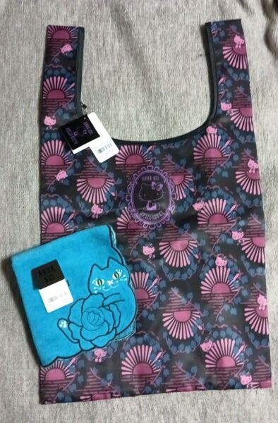 新品 ANNA SUI ハローキティ 50th コラボ エコバッグ ハンドタオル