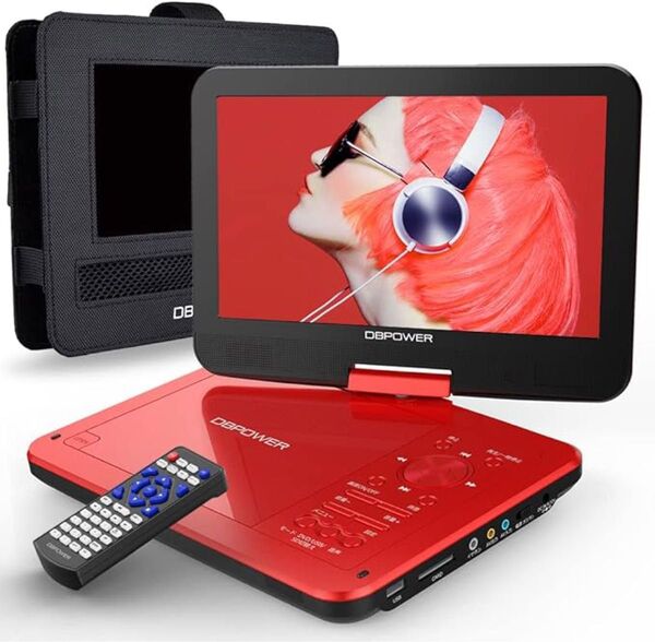★ポータブルDVDプレーヤー★12.5型★車載用ホルダー★10.5インチ液晶★最大5時間再生★リージョンフリー★