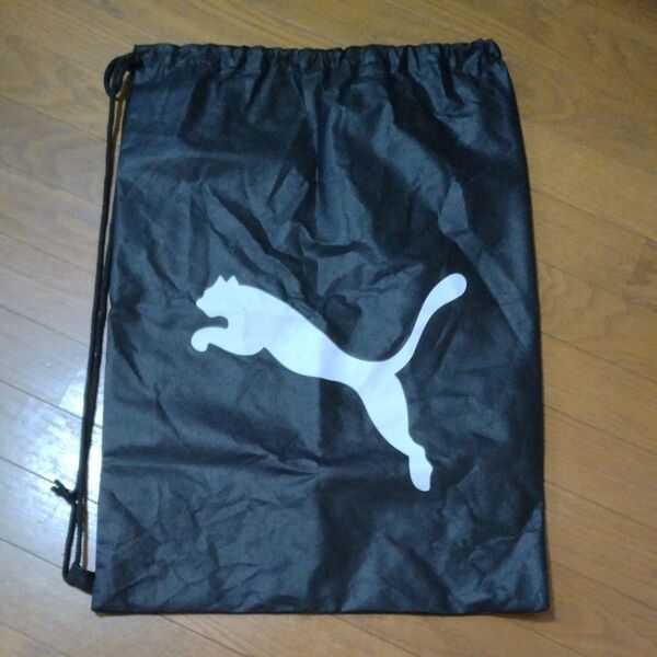 PUMA プーマ 不織布巾着袋 ブラック