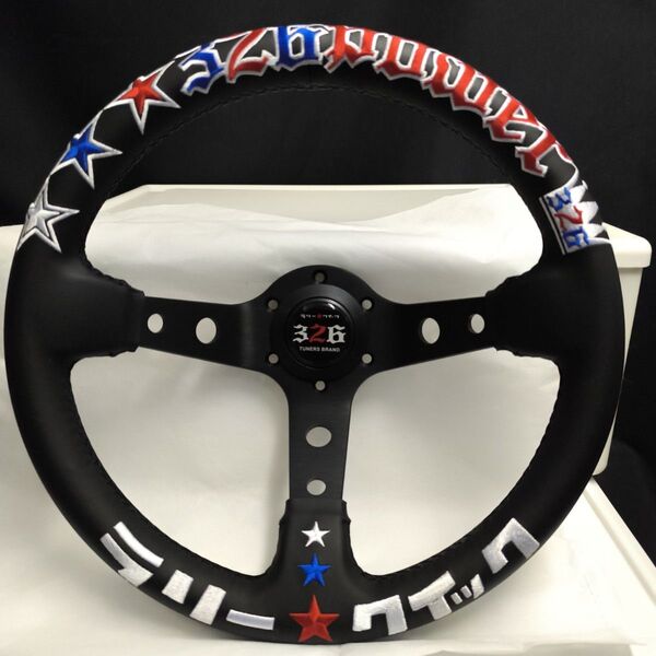 326powerスタイル ラリークイックステアリング 320mmディープ ステアリング