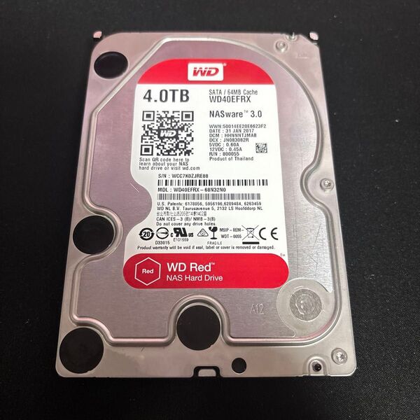 使用時間少 WD 内蔵HDD Red WD40EFRX