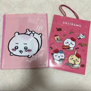 ちいかわ 販促ショッピングバッグ ちいかわ転ぶ &バレンタイン紙袋2点セット