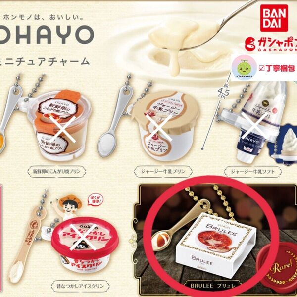 【ブリュレ 1点】 オハヨー乳業 OHAYO ミニチュアチャーム キーホルダー ストラップ キーホルダー
