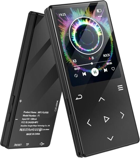 mp3プレーヤー32GB 音楽プレイヤーbluetooth5.0 TFカード対応 スピーカー内蔵 多機能 超長再生時間 Black