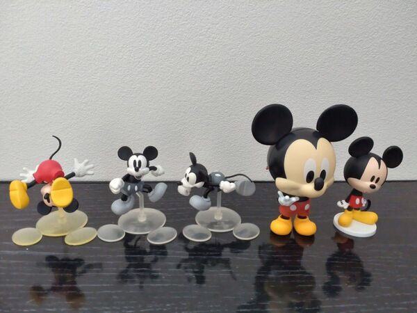 ディズニー ミッキーマウス ガチャガチャ カプセルトイ 5種セット 中古