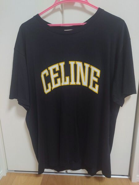 最終価格 美品 CELINE セリーヌ ブラック Tシャツ Lサイズ