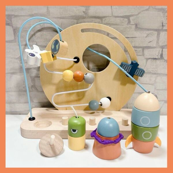 ビーズコースター ルーピング おもちゃ 子供 知育玩具 アクティビティキューブ