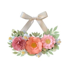 ペーパーフラワーリース ハンドメイド 壁飾り