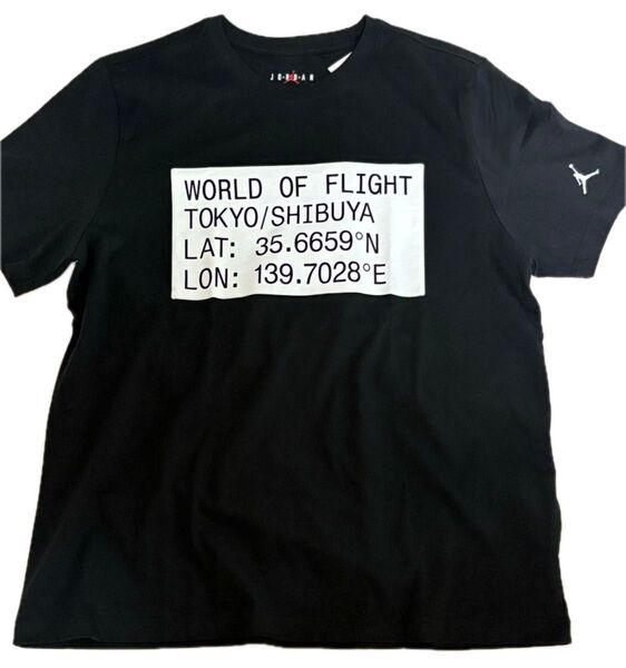新品 XXLサイズ WORLD OF FLIGHT 渋谷 Tシャツ ブラック 2XL 黒 ジョーダン jordan