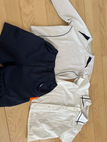 博多学園 半袖ブラウス110 長袖体操服120 ハーフパンツ130