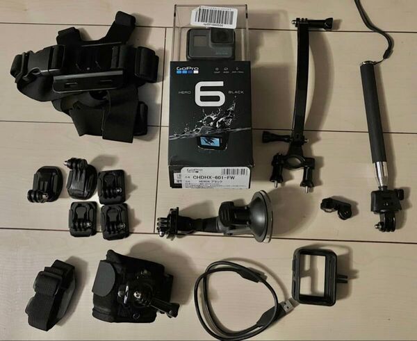 ゴープロ GoPro HERO 6 Black + 社外アクセサリー アクションカメラ 4K60