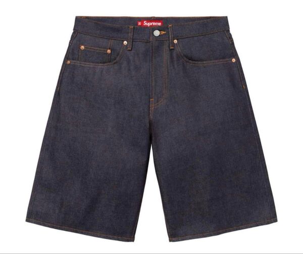 Supreme Rigid Baggy Selvedge Denim Short デニム ジーンズ ハーフパンツ