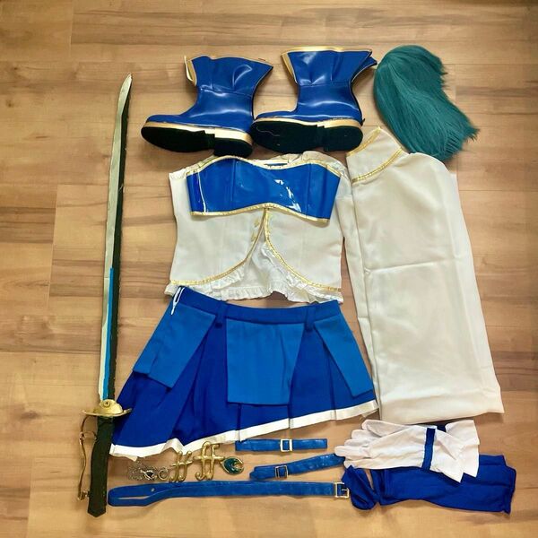 まどマギ コスプレ 美樹さやか 衣装、ウィッグ、武器、靴、小物、フルセット